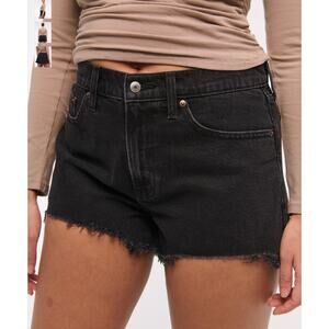 Abercrombie & Fitch Black Denim Cutoff Jean Shorts